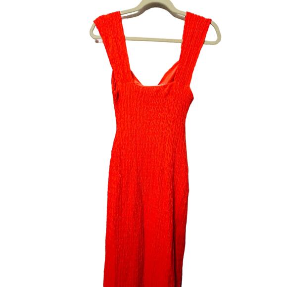 NEW Free People Eleni Stretch Bodycon Midi Dress Size XS Blood Orange Twee Femme - Picture 12 of 12
